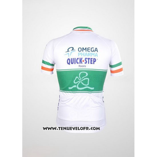 2012 Maillot Ciclismo Omega Pharma Quick Step Champion Irlandese Manches Courtes et Cuissard